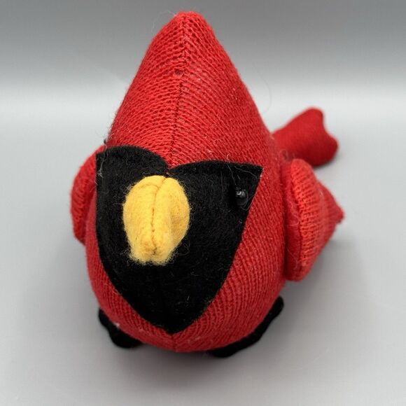 Vtg Cardinal Bird 10" Plush Stuffed Animal Knit Weighted Base Hobby Lobby READ - Picture 5 of 9